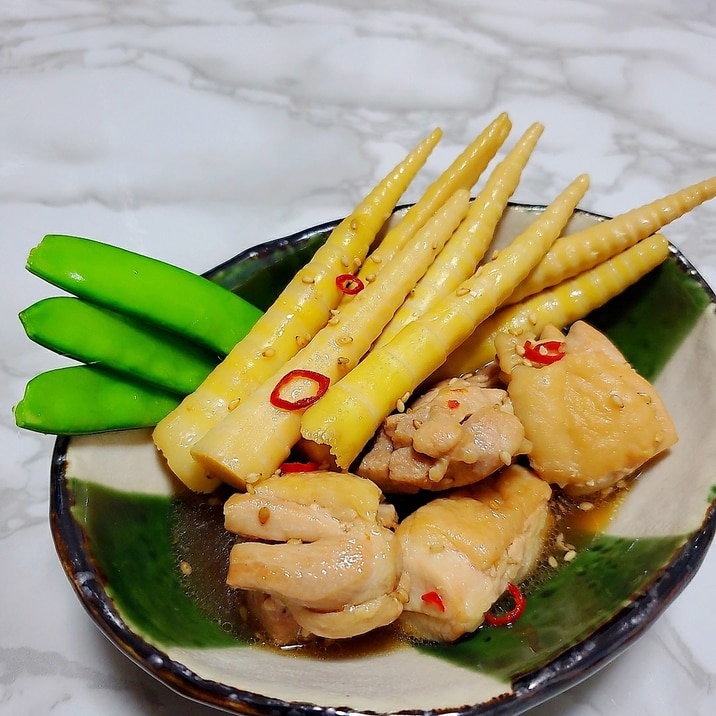 鶏肉と細竹のピリ辛煮